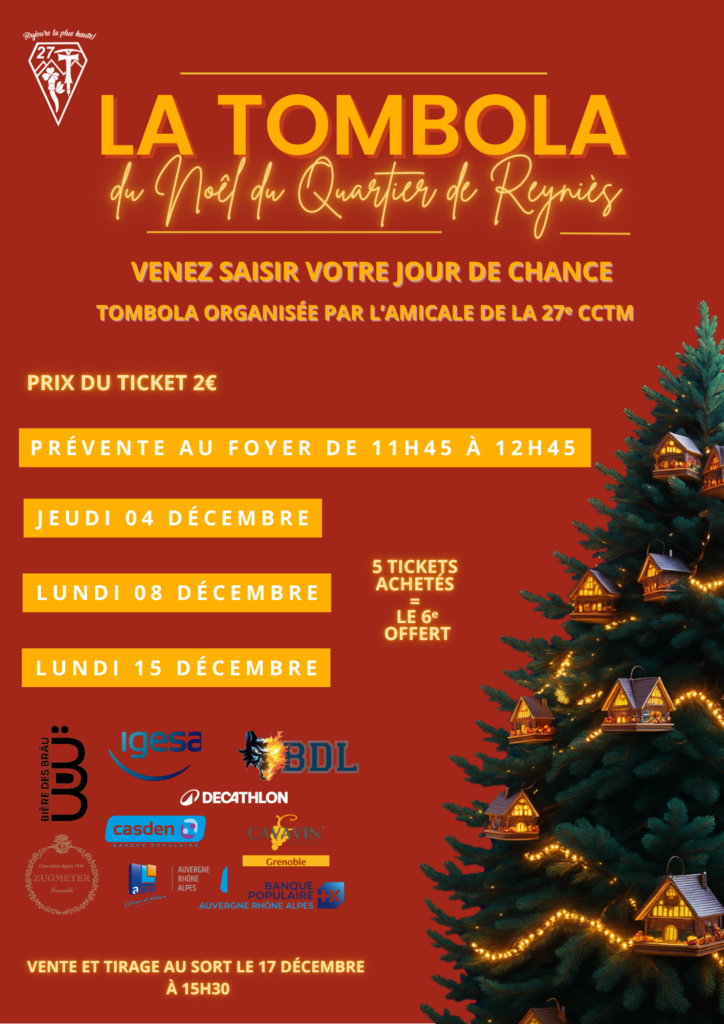 Affiche pour la tombola de la CCTM